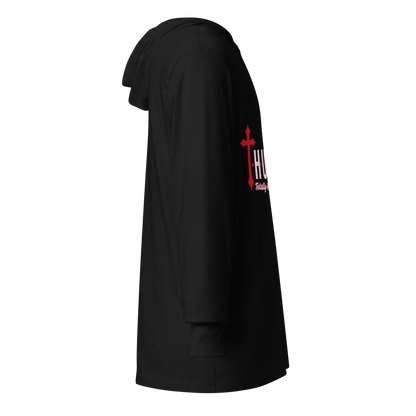 Hooded long-sleeve tee